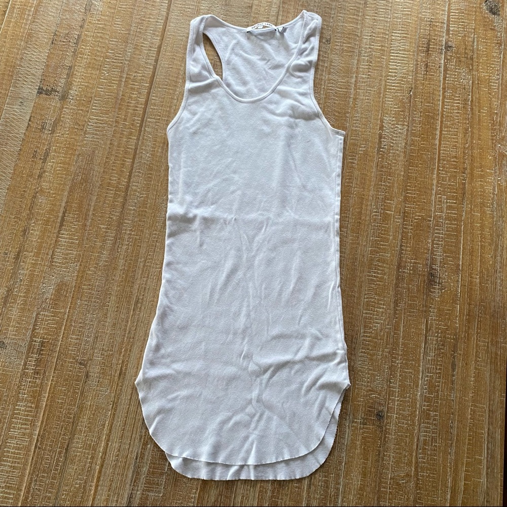 HELMUT LANG Whitw Cotton Racerback Tank Top Small